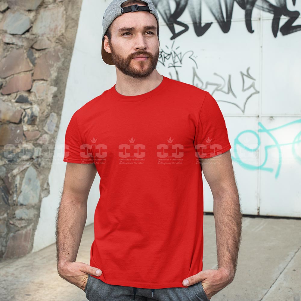 Camiseta Mujer Rojo algodón peinado | PstyleC